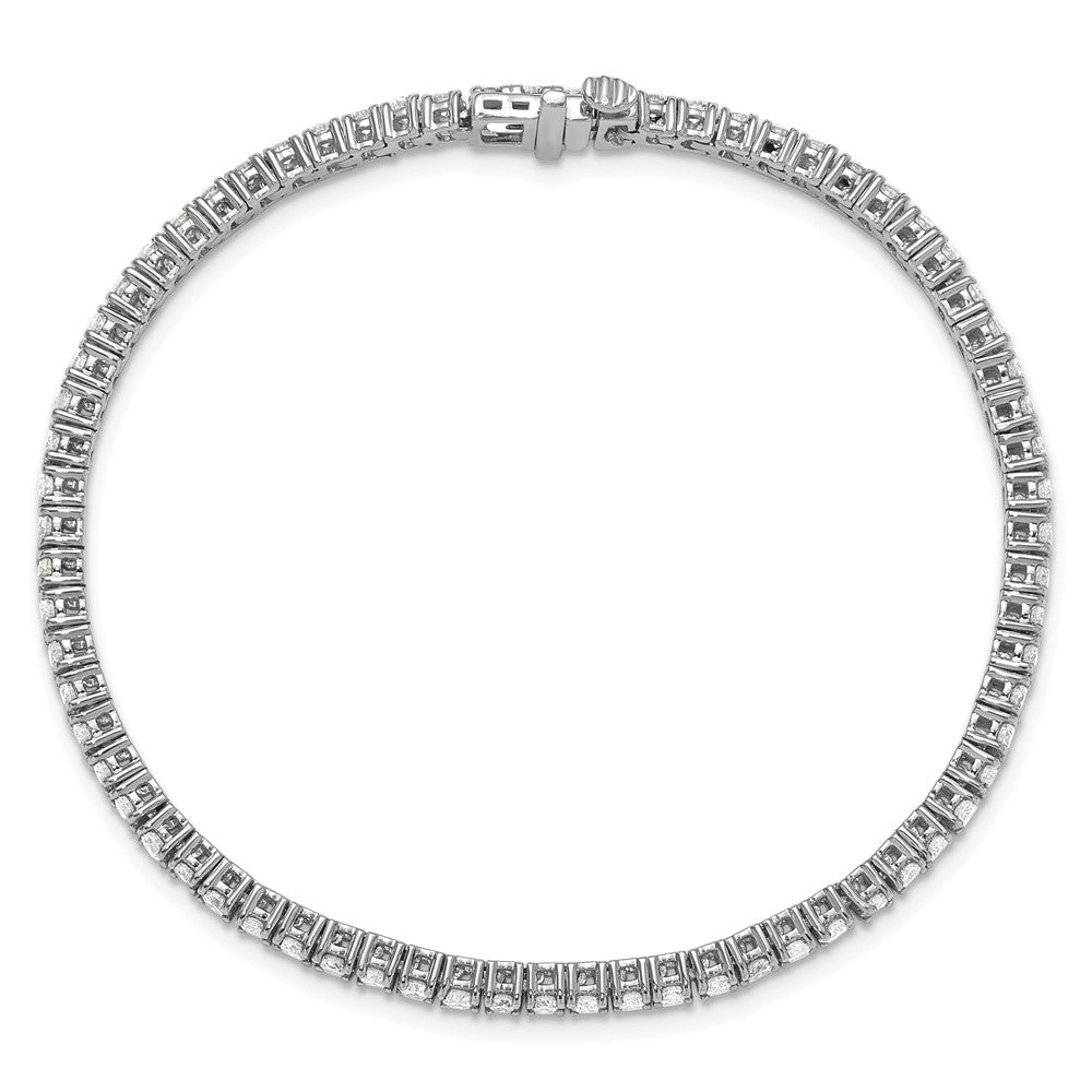 14k White Gold  3ct Lab Grown Dia VS/SI+ G+ Complete Tennis Bracelet