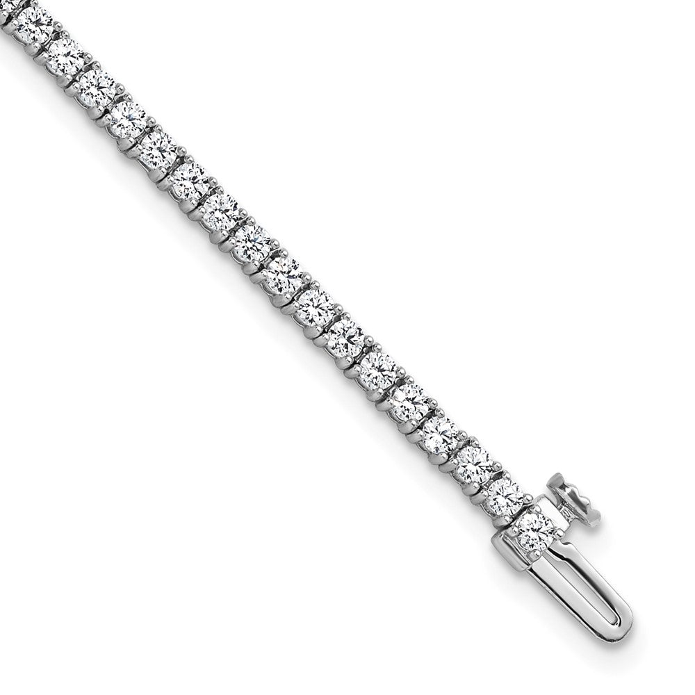 14k White Gold  3ct Lab Grown Dia VS/SI+ G+ Complete Tennis Bracelet