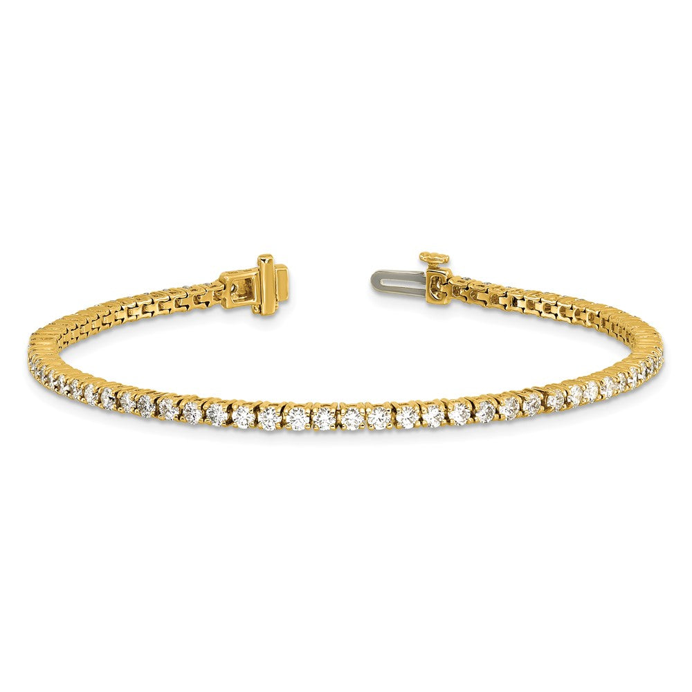 14k 3ct Lab Grown Diamond VS+ F+ Complete Tennis Bracelet