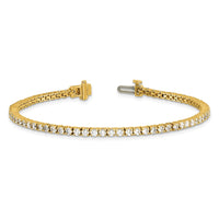 14k 3ct Lab Grown Diamond VS+ F+ Complete Tennis Bracelet