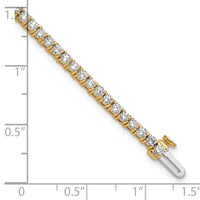 14k 3ct Lab Grown Diamond VS+ F+ Complete Tennis Bracelet