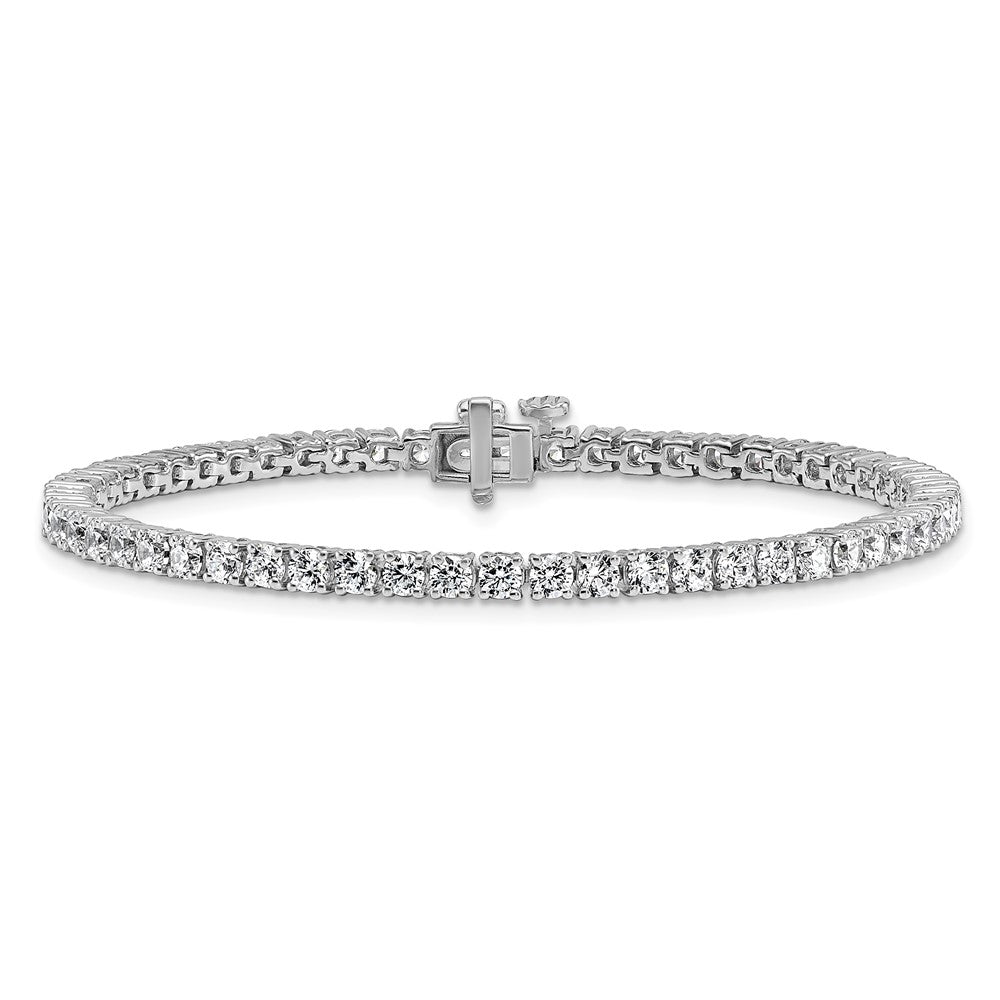 14k White Gold  5ct Lab Grown Dia VS+ F+ Complete Tennis Bracelet