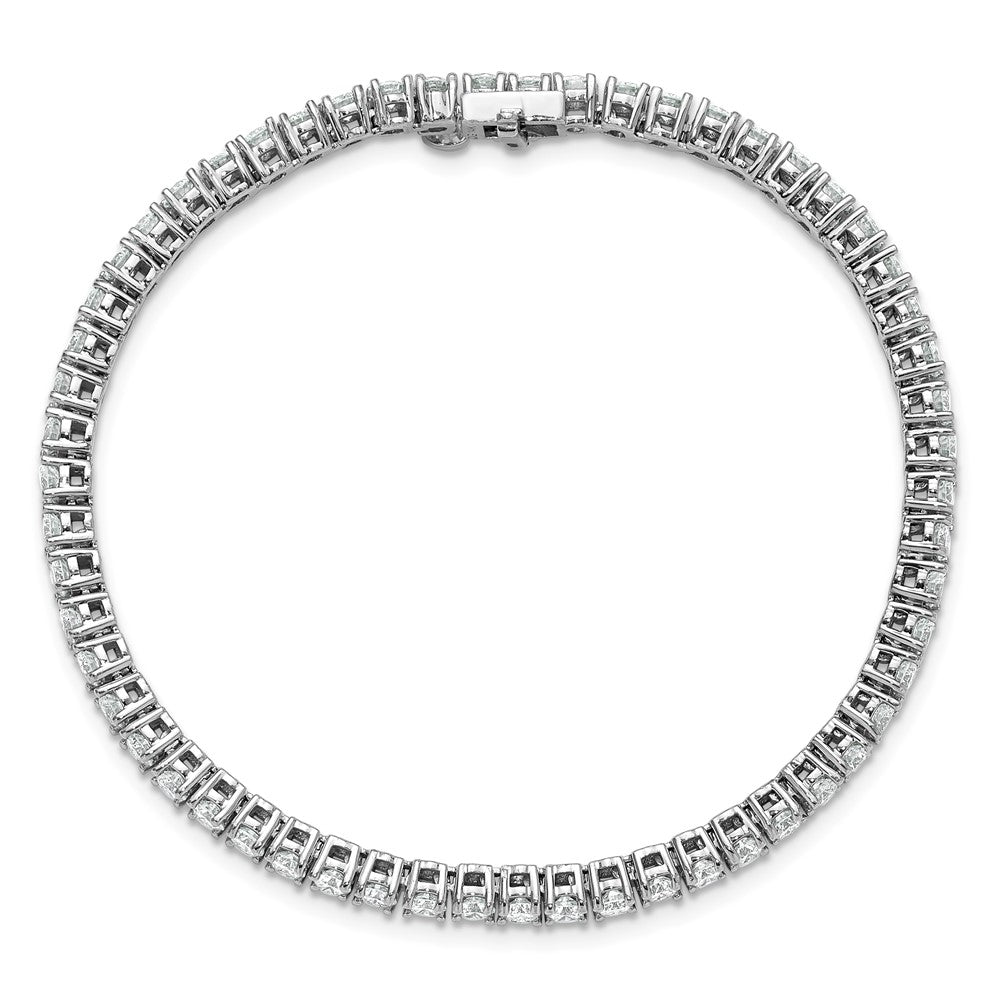 14k White Gold  5ct Lab Grown Dia VS+ F+ Complete Tennis Bracelet