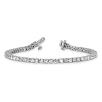 Platinum  5ct Lab Grown Dia VS+ F+ Complete Tennis Bracelet