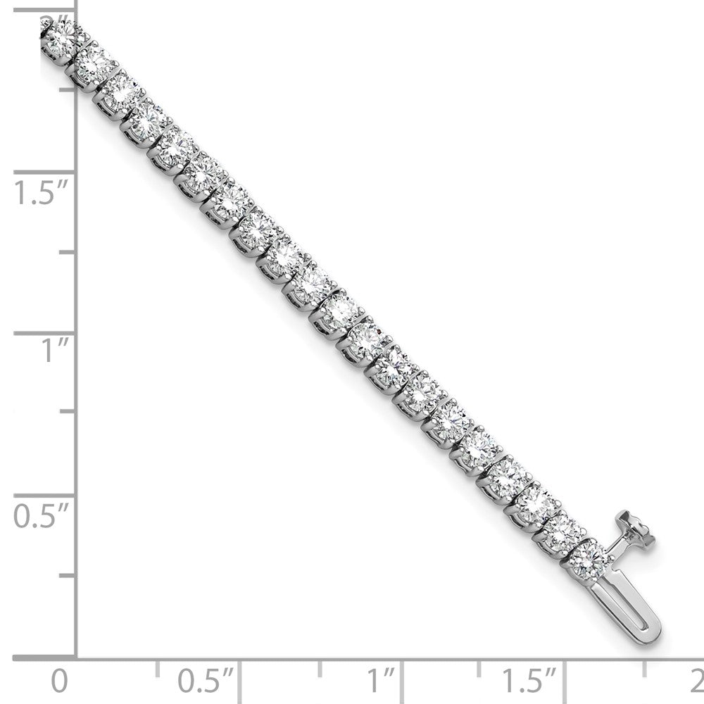14k White Gold  5ct Lab Grown Dia VS+ F+ Complete Tennis Bracelet