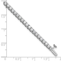 14k White Gold  5ct Lab Grown Dia VS+ F+ Complete Tennis Bracelet