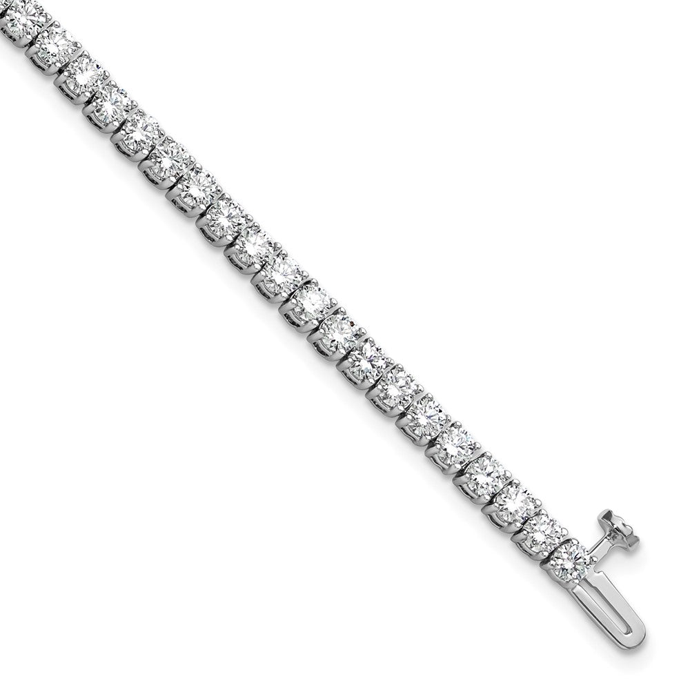 14k White Gold  5ct Lab Grown Dia VS+ F+ Complete Tennis Bracelet