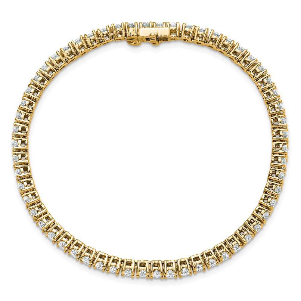 14k 5ct Lab Grown Diamond VS+ F+ Complete Tennis Bracelet
