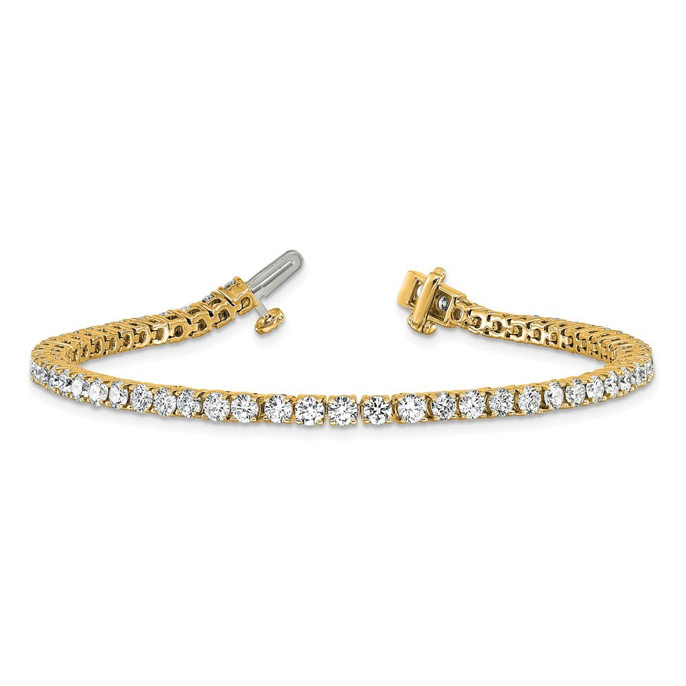 14k 5ct Lab Grown Diamond VS+ F+ Complete Tennis Bracelet