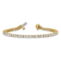 14k 5ct Lab Grown Diamond VS+ F+ Complete Tennis Bracelet