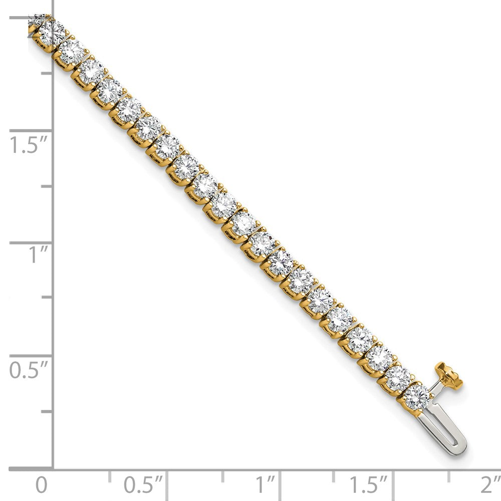 14k 5ct Lab Grown Diamond VS+ F+ Complete Tennis Bracelet