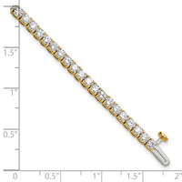 14k 5ct Lab Grown Diamond VS+ F+ Complete Tennis Bracelet