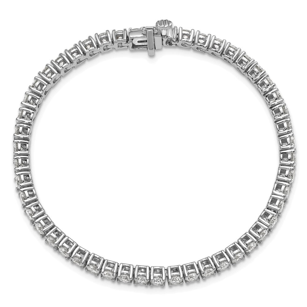 14k White Gold  7ct Lab Grown Dia VS+ F+ Complete Tennis Bracelet