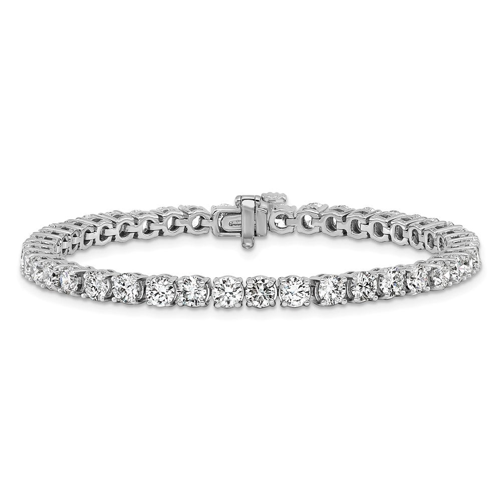 14k White Gold  9ct Lab Grown Dia VS/SI+ G+ Complete Tennis Bracelet
