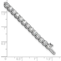 14k White Gold  9ct Lab Grown Dia VS/SI+ G+ Complete Tennis Bracelet