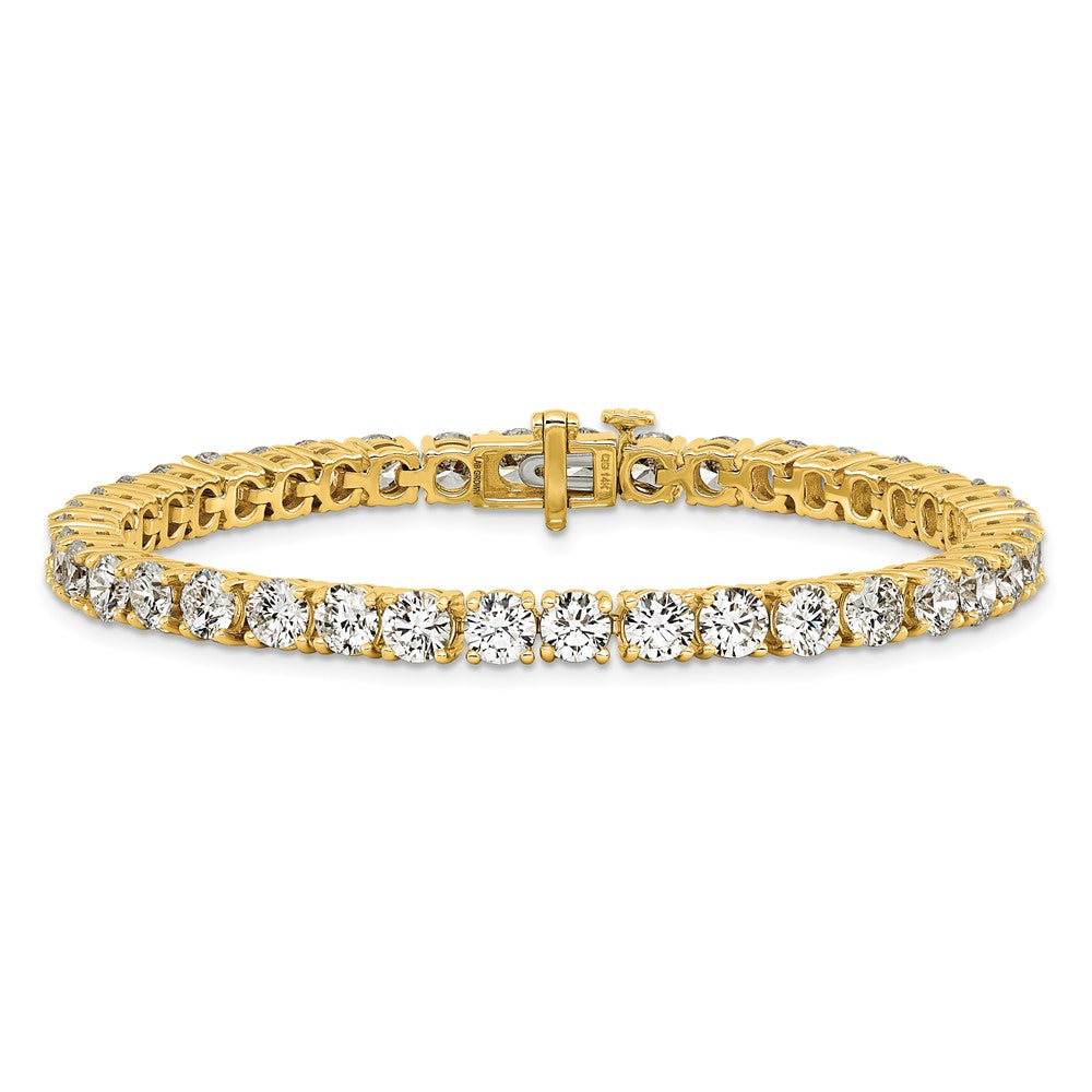 14k 12 1/2ct Lab Grown Diamond VS+ F+ Complete Tennis Bracelet