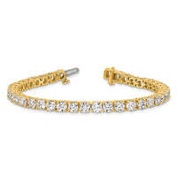14k 12 1/2ct Lab Grown Diamond VS+ F+ Complete Tennis Bracelet