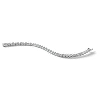 14k White Gold  14ct Lab Grown Dia VS/SI+ G+ Complete Tennis Bracelet