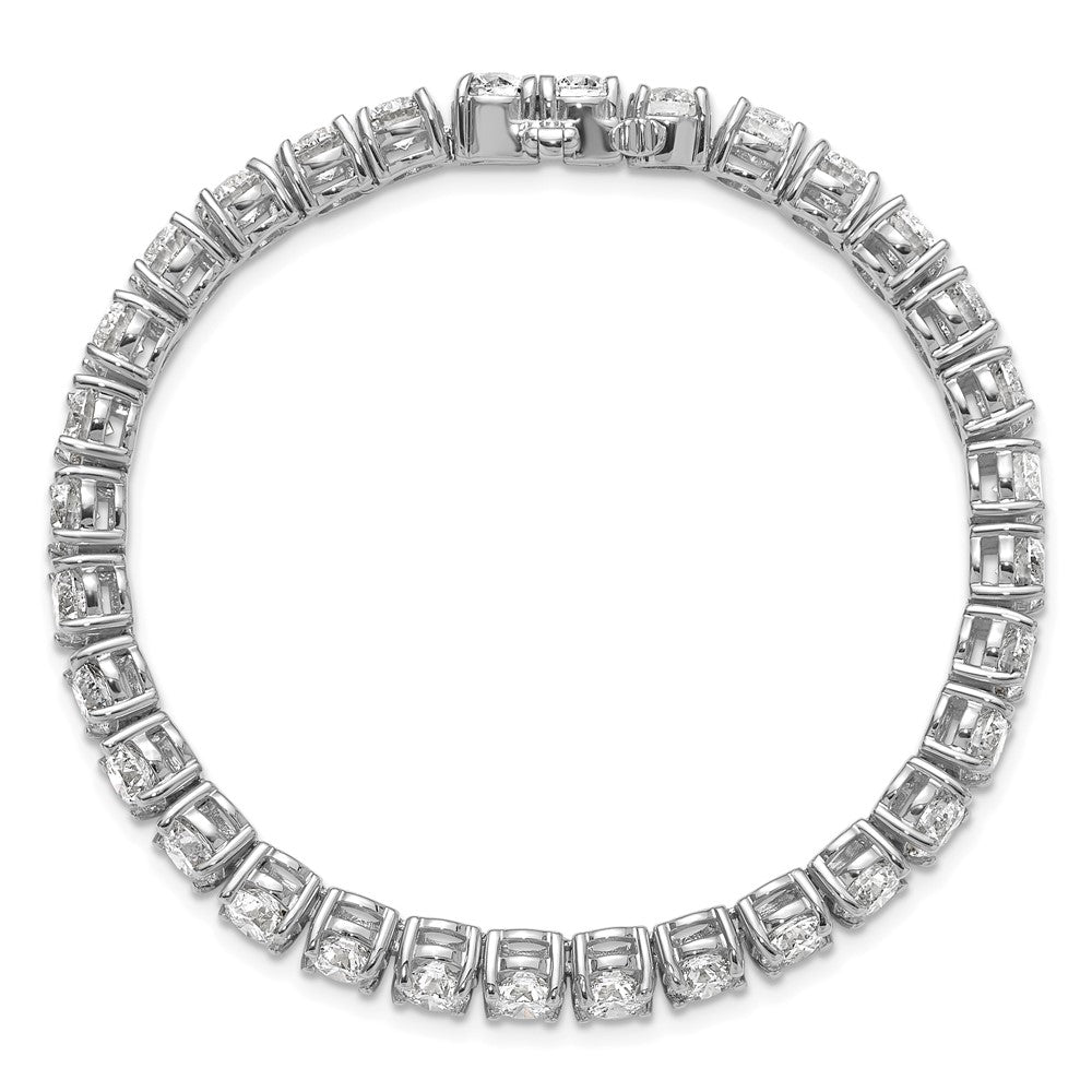 14k White Gold 16ct Lab Grown Dia VS/SI+ G+ Complete Tennis Bracelet