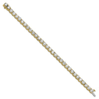 14k 16ct Lab Grown Diamond VS+ F+ Complete Tennis Bracelet