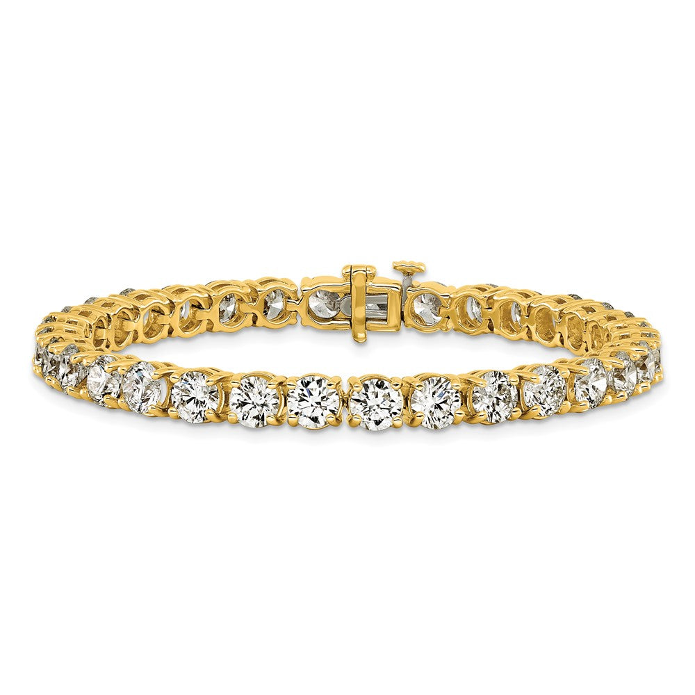 14k 16ct Lab Grown Diamond VS+ F+ Complete Tennis Bracelet