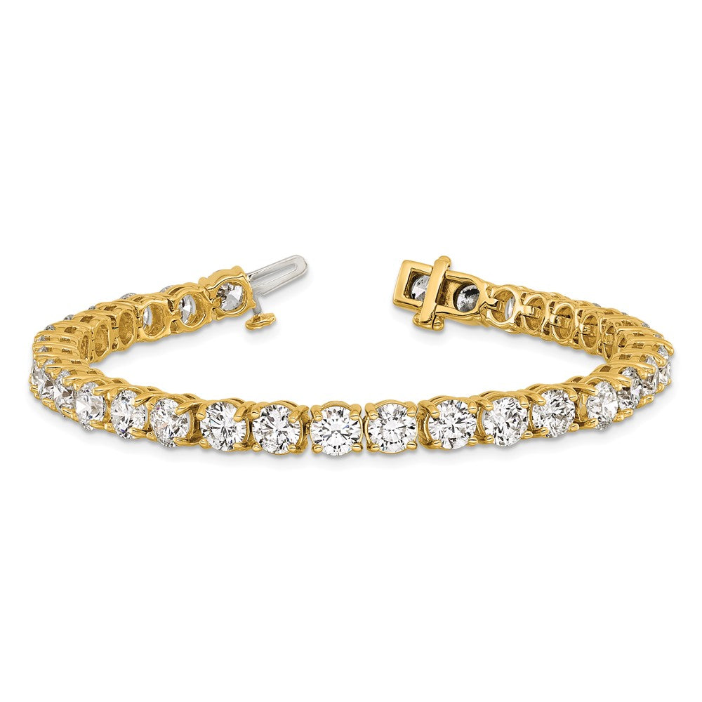 14k 16ct Lab Grown Diamond VS+ F+ Complete Tennis Bracelet