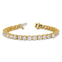 14k 16ct Lab Grown Diamond VS+ F+ Complete Tennis Bracelet