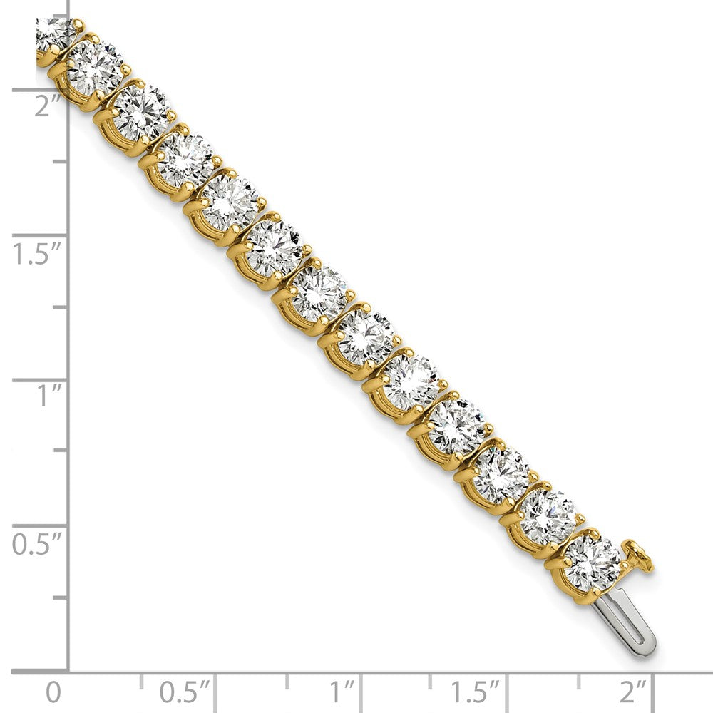 14k 16ct Lab Grown Diamond VS+ F+ Complete Tennis Bracelet