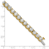 14k 16ct Lab Grown Diamond VS+ F+ Complete Tennis Bracelet