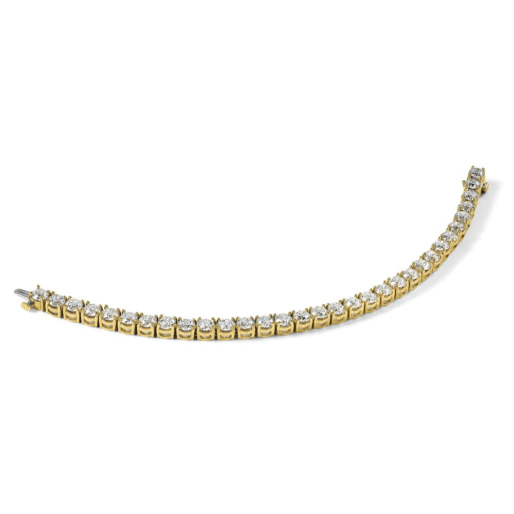 14k 16ct Lab Grown Diamond VS+ F+ Complete Tennis Bracelet