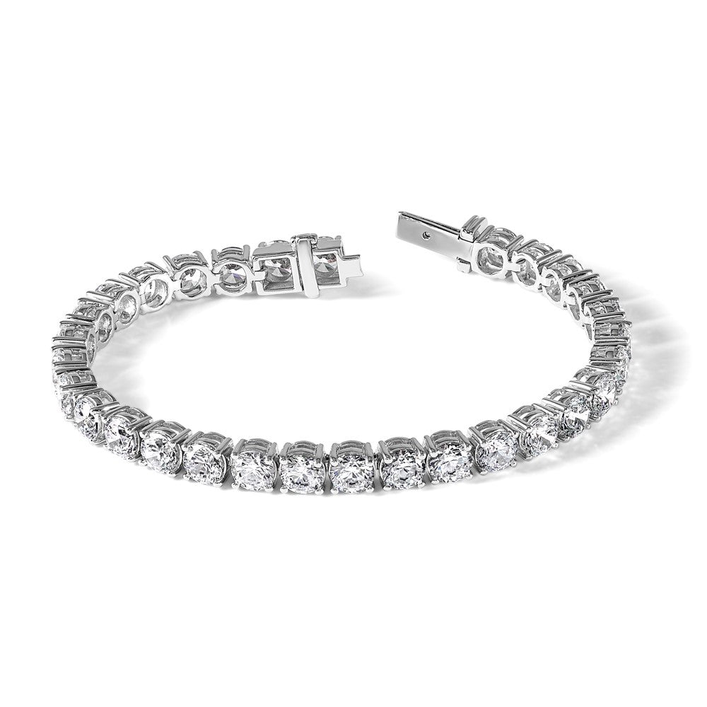 14k White Gold  22 1/2ct Lab Grown Dia VS+ F+ Complete Tennis Bracelet