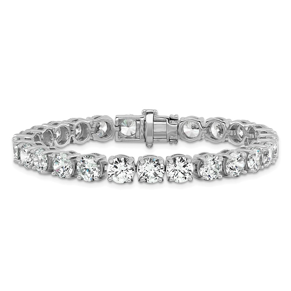 14k White Gold  25ct Lab Grown Dia VS+ F+ Complete Tennis Bracelet