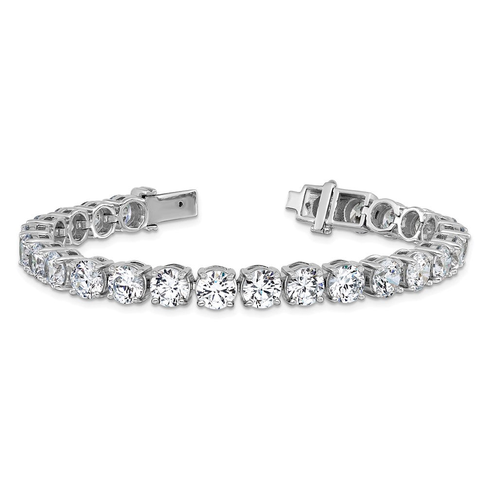 14k White Gold  25ct Lab Grown Dia VS+ F+ Complete Tennis Bracelet