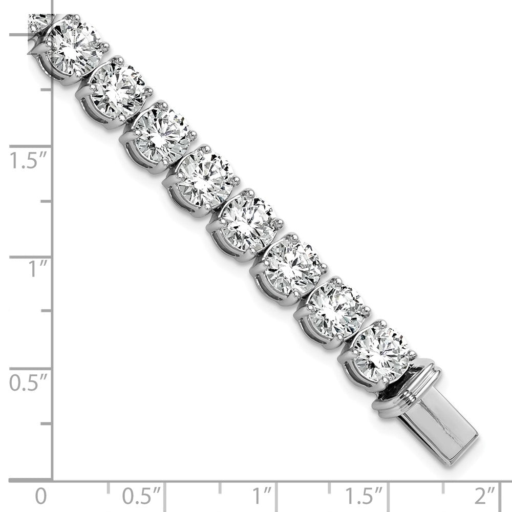 14k White Gold  25ct Lab Grown Dia VS+ F+ Complete Tennis Bracelet