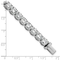 14k White Gold  25ct Lab Grown Dia VS+ F+ Complete Tennis Bracelet