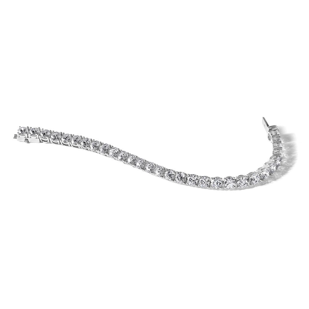 14k White Gold  25ct Lab Grown Dia VS+ F+ Complete Tennis Bracelet