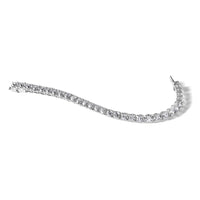 14k White Gold  25ct Lab Grown Dia VS+ F+ Complete Tennis Bracelet