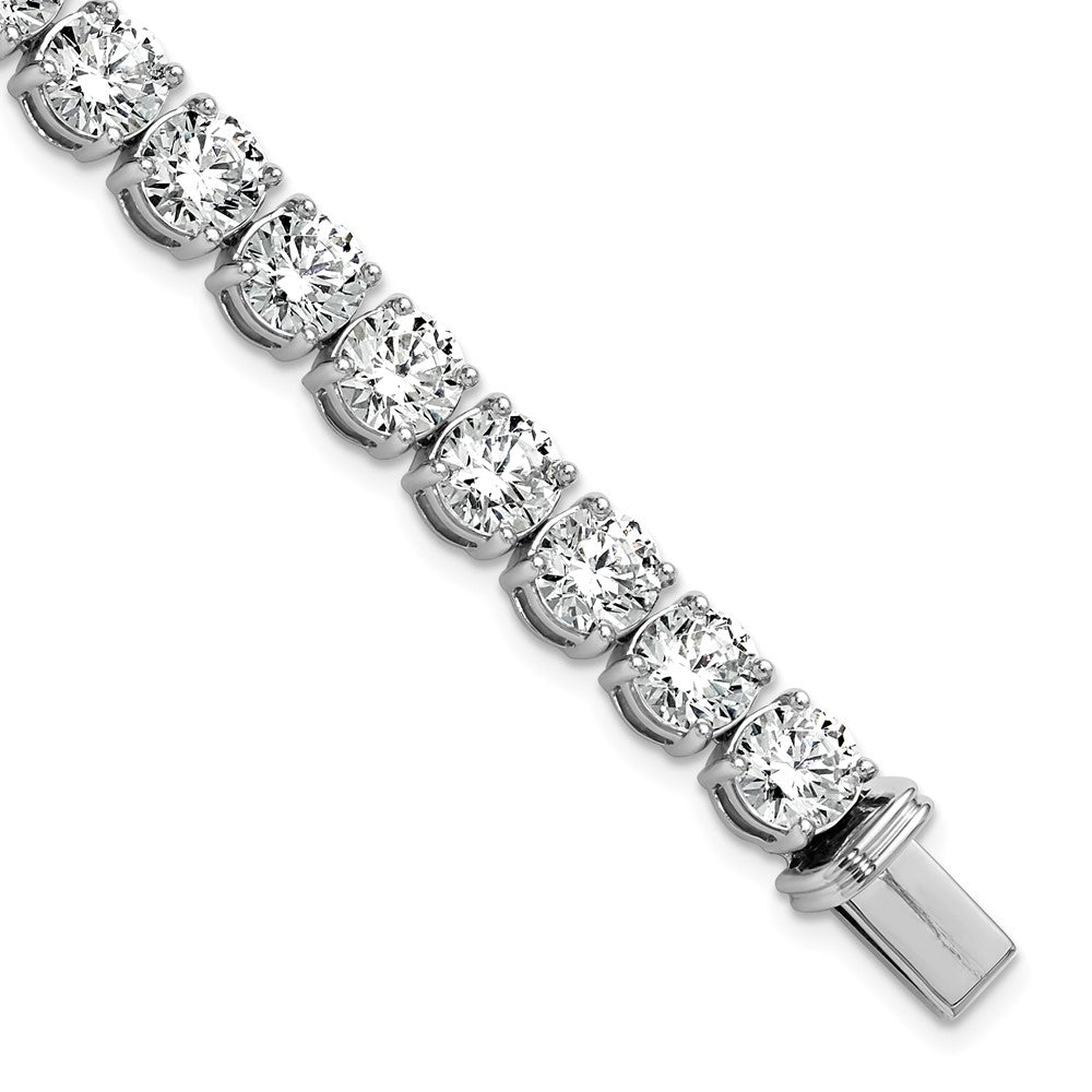 14k White Gold  25ct Lab Grown Dia VS+ F+ Complete Tennis Bracelet