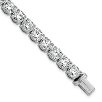 14k White Gold  25ct Lab Grown Dia VS+ F+ Complete Tennis Bracelet