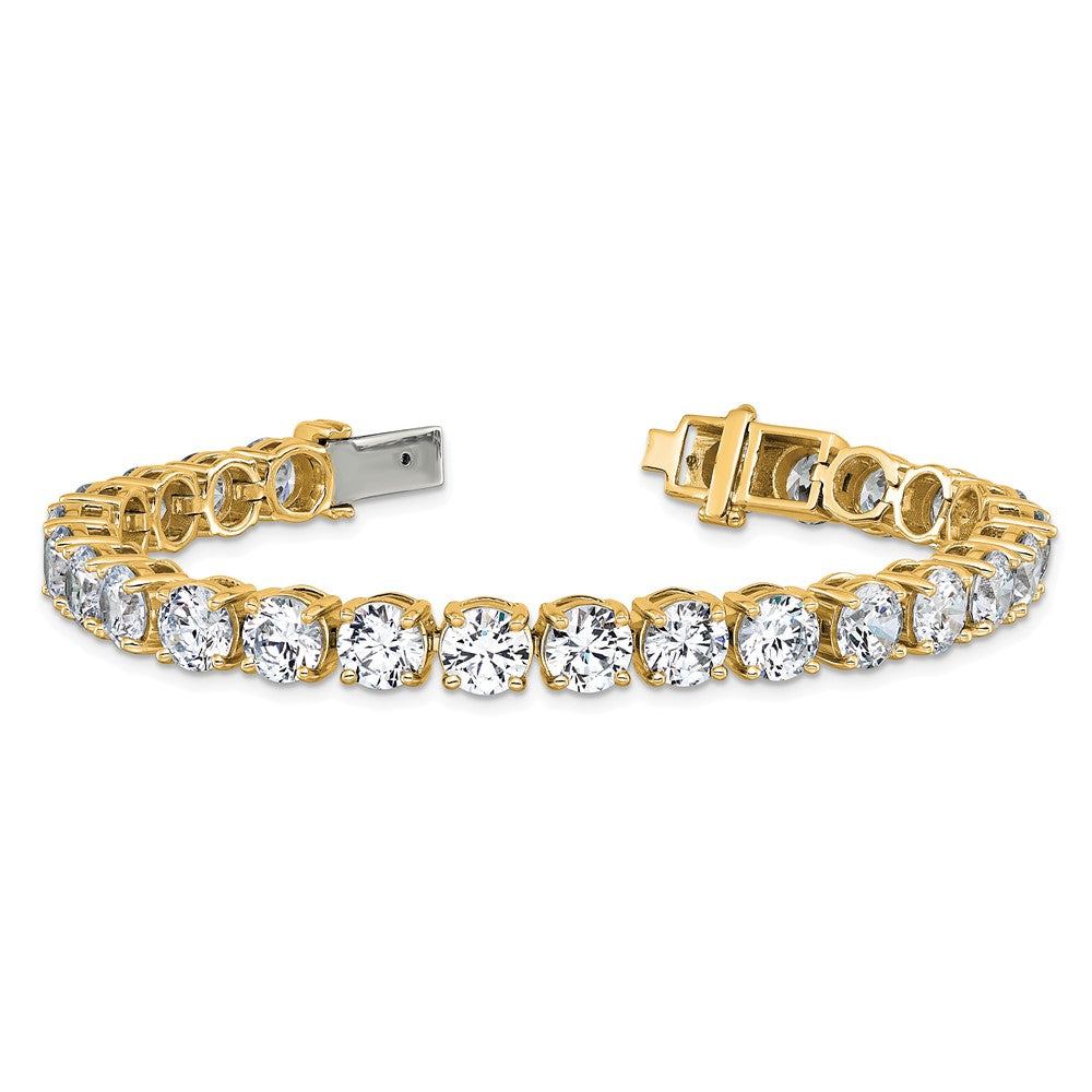 14k 25ct Lab Grown Diamond VS+ F+ Complete Tennis Bracelet
