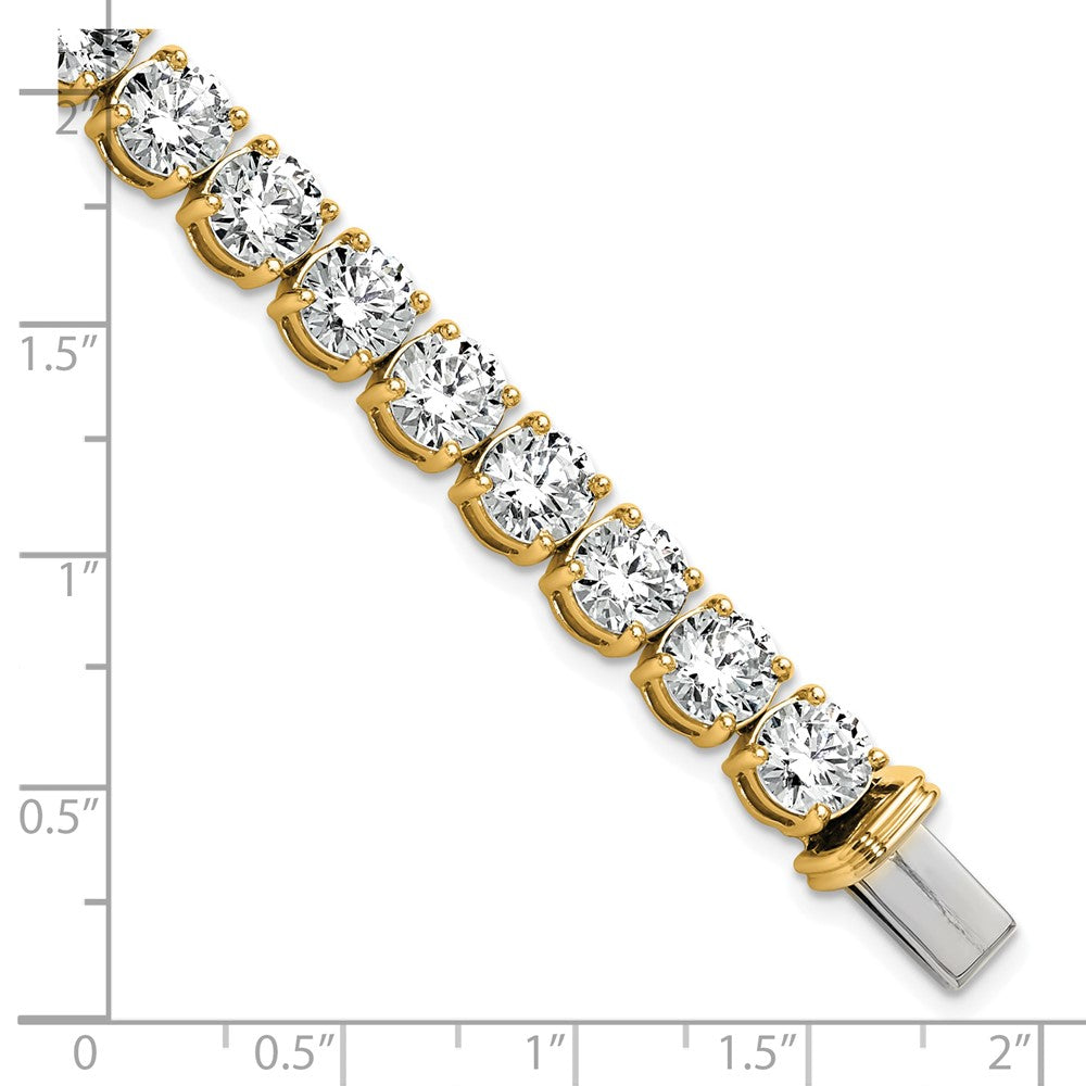 14k 25ct Lab Grown Diamond VS+ F+ Complete Tennis Bracelet