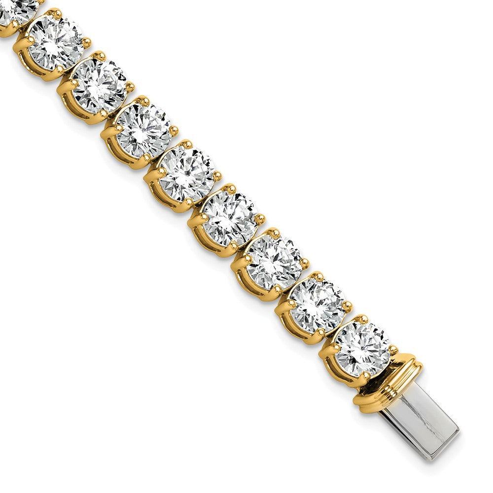 14k 25ct Lab Grown Diamond VS+ F+ Complete Tennis Bracelet