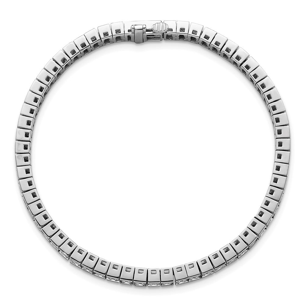 14kw 7ct Lab Grown Dia VS/SI+ G+ Comp Princess Tennis Bracelet