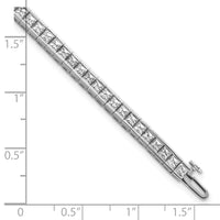 14kw 7ct Lab Grown Dia VS/SI+ G+ Comp Princess Tennis Bracelet