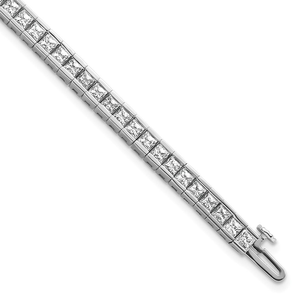 14kw 7ct Lab Grown Dia VS/SI+ G+ Comp Princess Tennis Bracelet