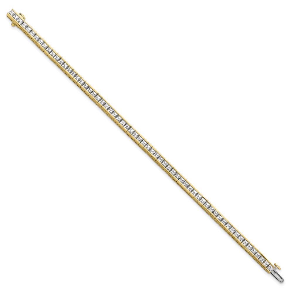 14k 7ct Lab Grown Dia VS+ F+ Comp Princess Tennis Bracelet