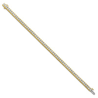 14k 7ct Lab Grown Dia VS+ F+ Comp Princess Tennis Bracelet