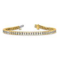 14k 7ct Lab Grown Dia VS+ F+ Comp Princess Tennis Bracelet