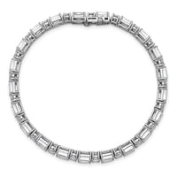 14kw 10ct Lab Grown Dia VS/SI+ G+ Comp Emerald/Round Tennis Bracelet
