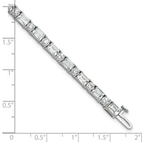 14kw 10ct Lab Grown Dia VS/SI+ G+ Comp Emerald/Round Tennis Bracelet